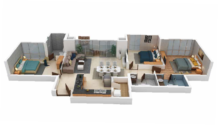 3 BHK Luxe